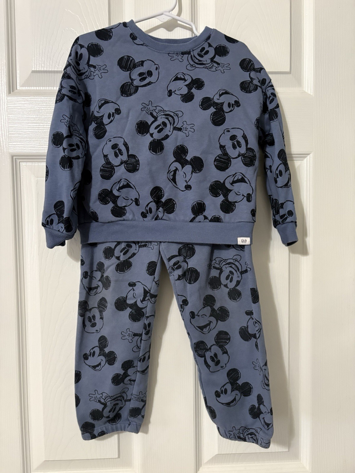 Disney Mikey Mouse 2 Piece Sweatsuit Size 4 Blue Baby Gap