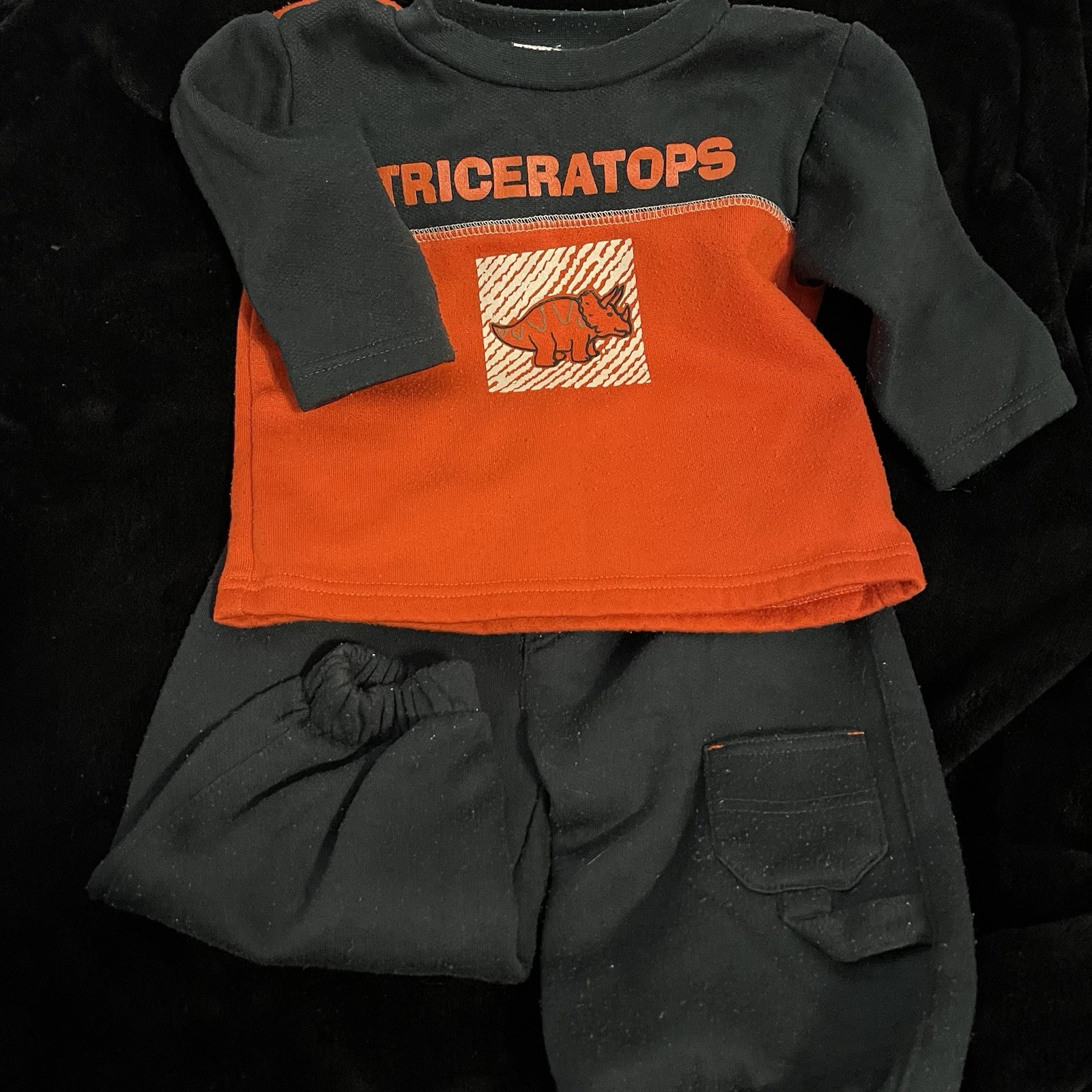 Vintage~Y2K Simply Basic Triceratops Set Infant Size 12mo