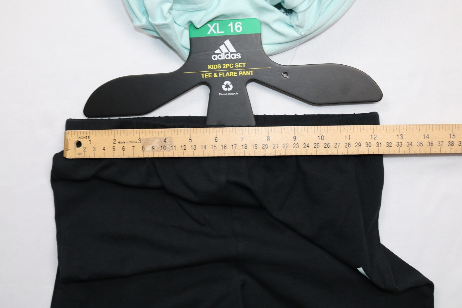 adidas Girls 2-Piece Outfit Tee & Flare Pants Youth Size XL-16 Casual Sportswear