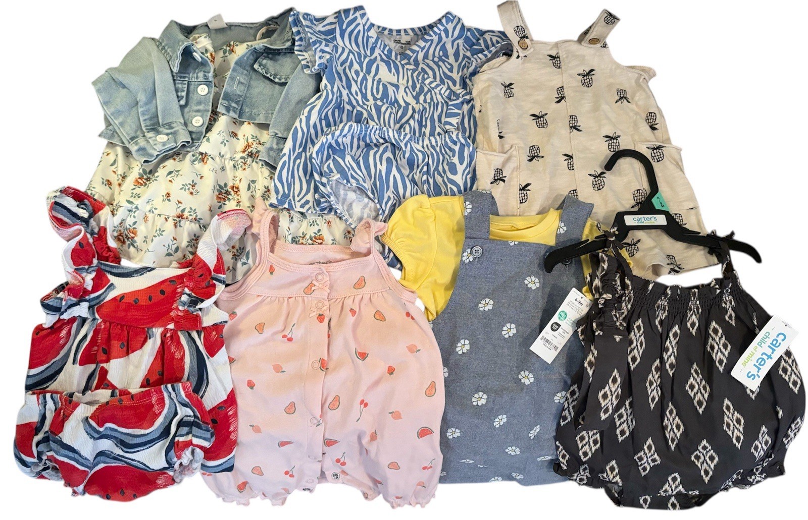 6M Baby Girl Spring Summer Clothing Lot 45 Pcs Carter’s Old Navy GUC and NWT