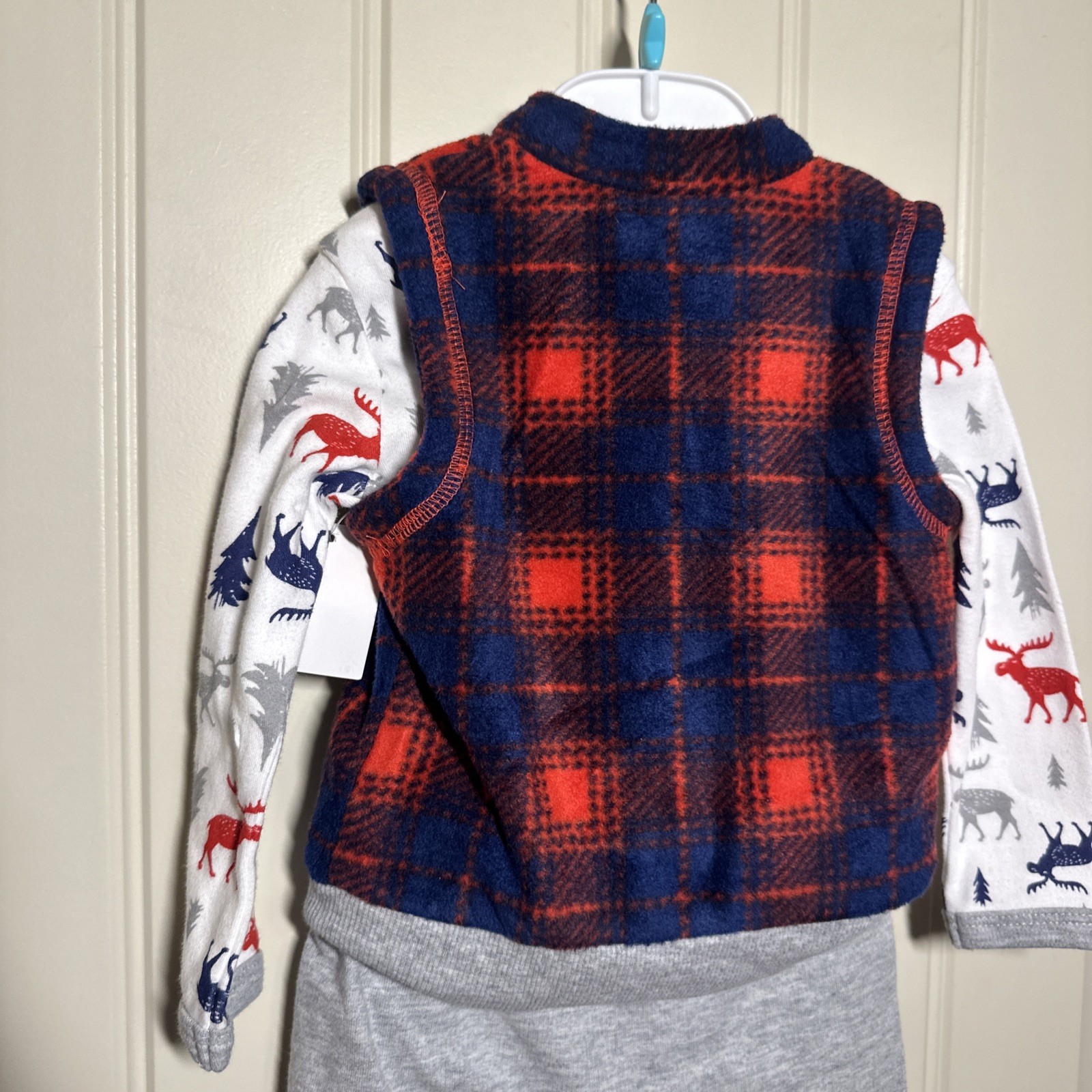 Nursery Rhyme 3 Piece Set Pants Bodysuit Vest Outfit Baby Boy Size 9 Months 9M