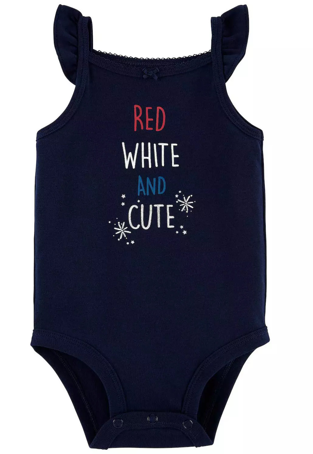 CARTER’S Baby Girl Red White And Cute Bodysuit 24 Months Navy Blue 4th Of July
