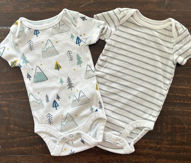 Baby Boy Size 0-3 & 3 Mo Bodysuits Lot of 10 Short & Long Sleeve Varied Brands