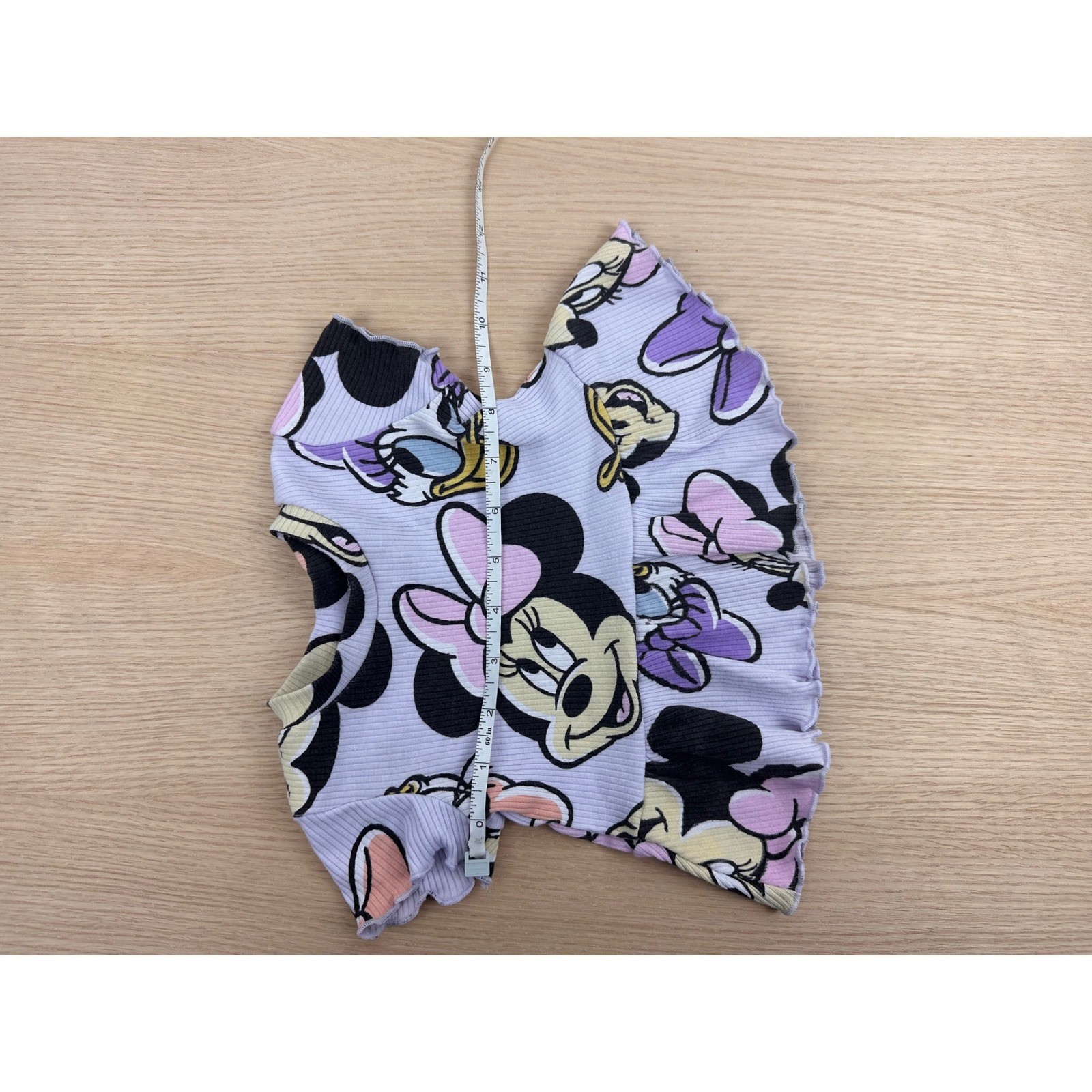 Disney Minnie Mouse 3/6M Lilac Ribbed Tunic Top & Shorts Set Baby Toddler