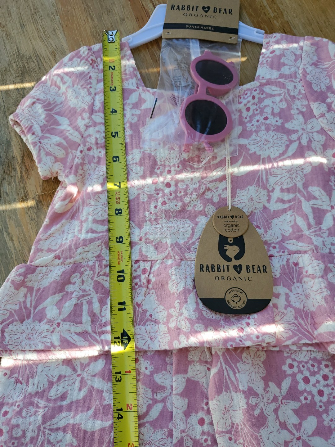 Nwt Rabbit Bear Organic Colton With Sunglasses Girls 4t Outfit, Top And Bottom.