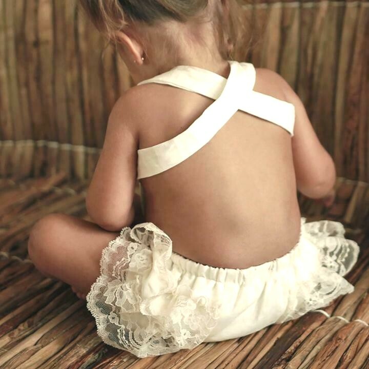 NEW NWT Eggshell White Plush Lace/Linen/Cotton Sunsuit-Wild & Fierce 2Y-Fit 2/3Y
