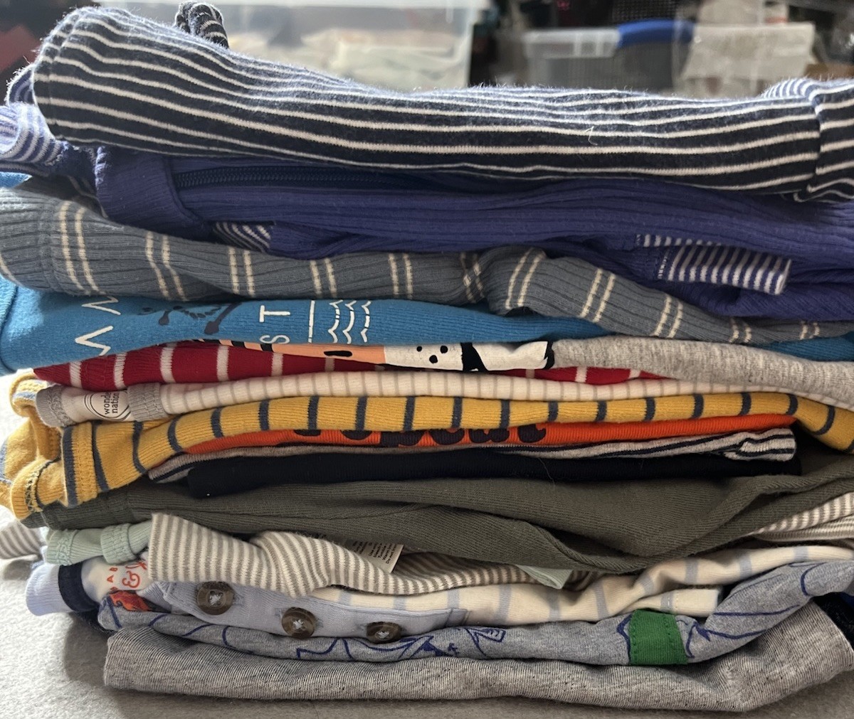 Boys Mixed Lot 6-12 Months Bodysuits Shirts Hanna Andersson Carters Cloud Island