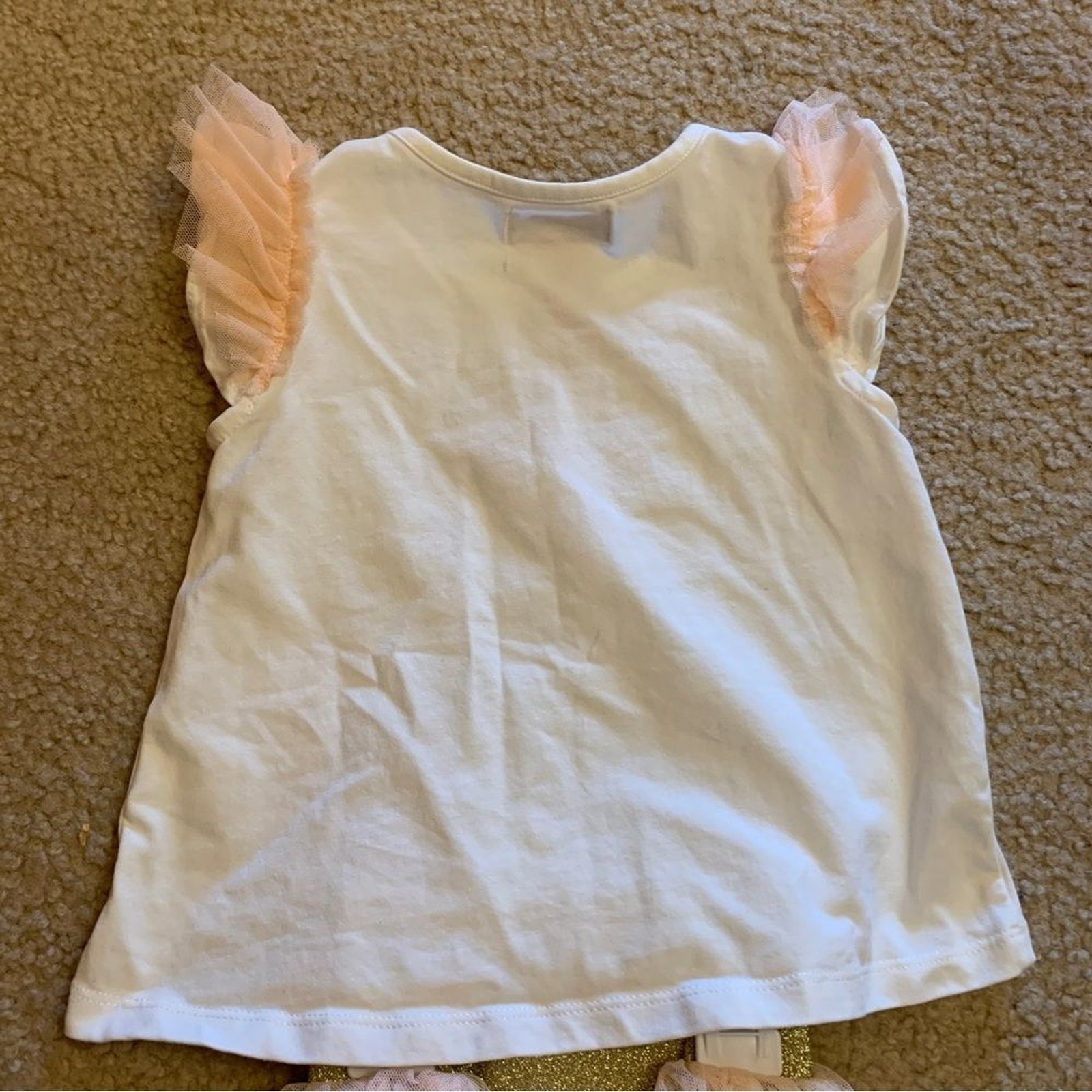 NEW Fairy Outfit Size 24 Months Tutu Skirt Shirt Flowers Pink Girl Fairies