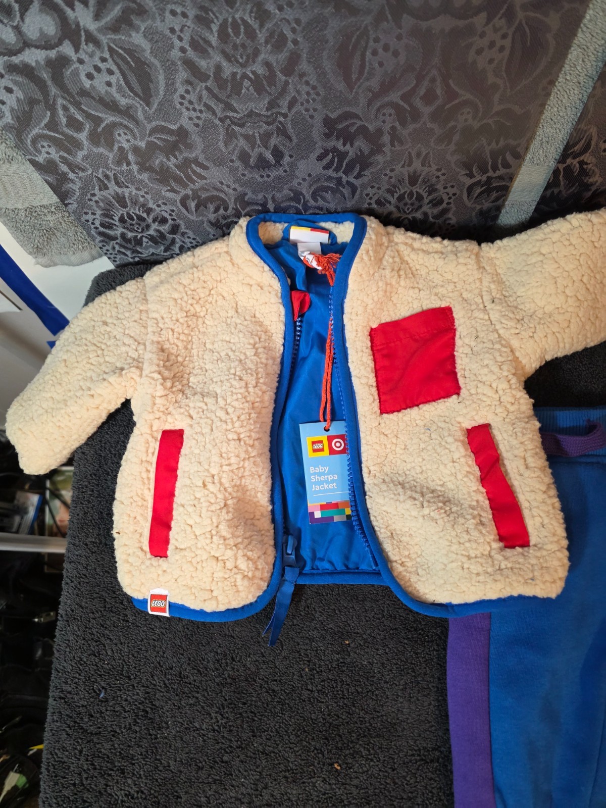 Target-Newborn multi-color sherpa 2 piece sweatsuit