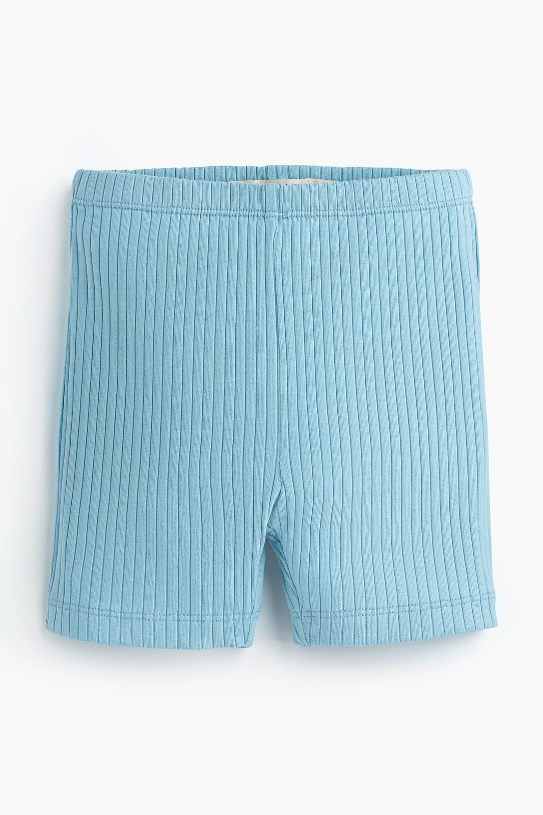 MONICA + ANDY Ribbed Peplum Tank + Short Set, Size 0-3 Months, Light Blue