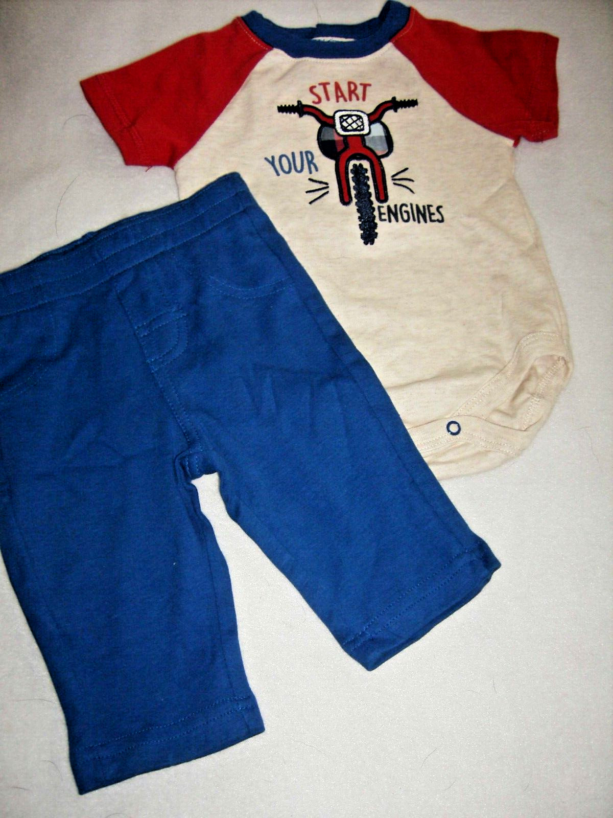 Boys Outfit Start Your Engines Size 6-9 Months Little Wonders