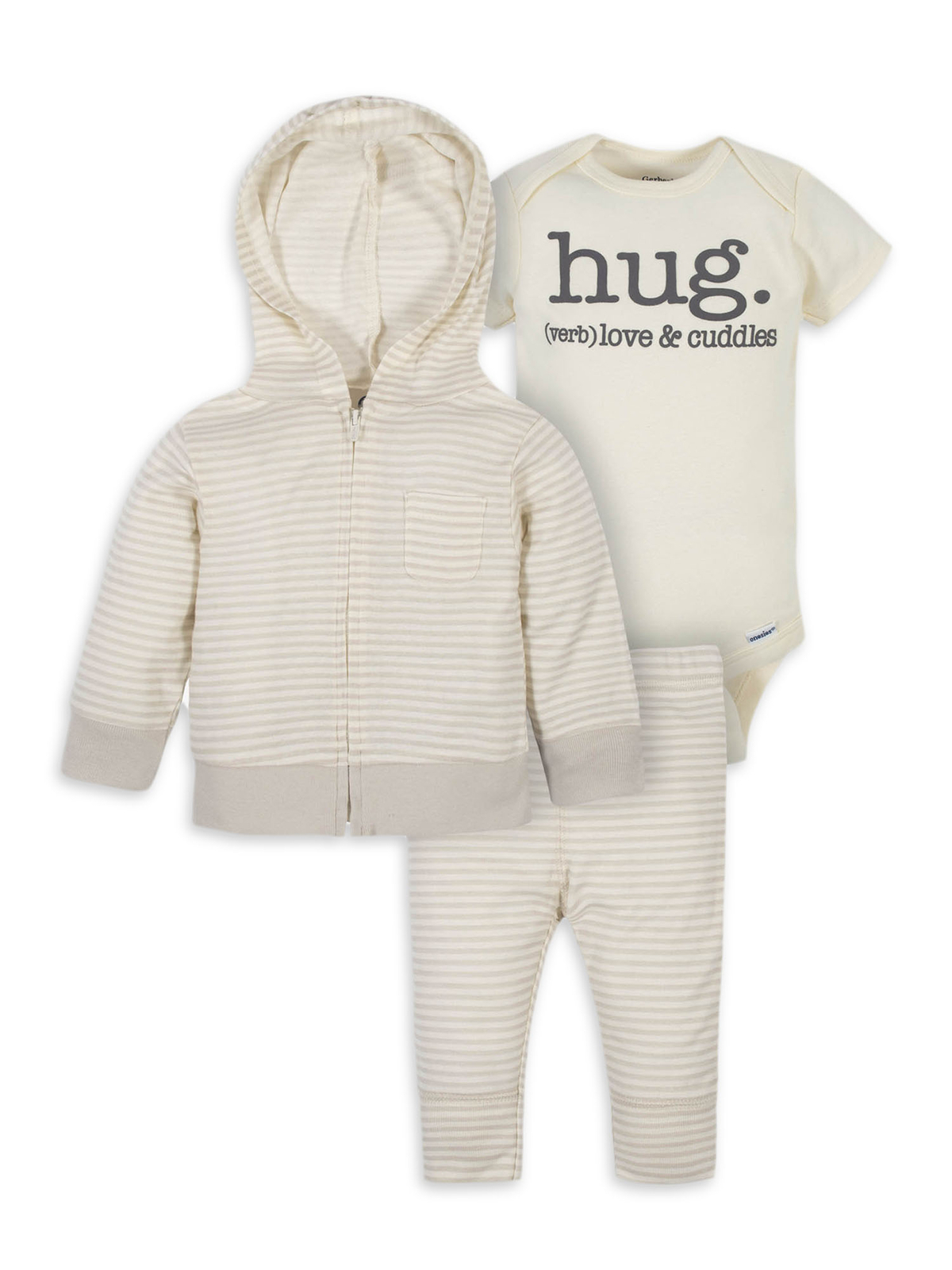 Gerber Baby Boy’s 3 Piece Organic Jacket Outfit Sizes Newborn, 3-6 Months Cute