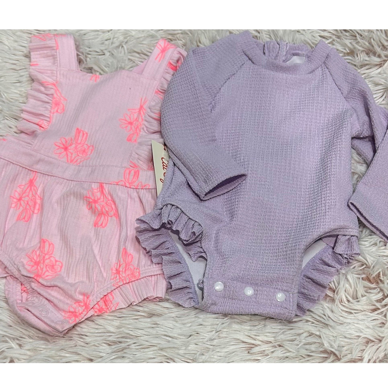 Girls 12-24 M Clothing Lot 8pc Snoopy Leopard Faux Leather pants Shorts Swim