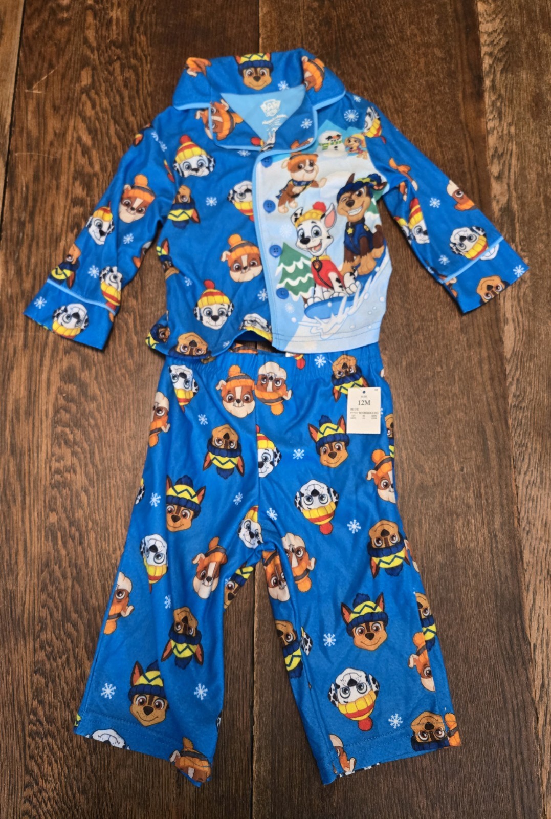 NWT Nickelodeon Paw Patrol Size 12M Boys Pajamas Long Sleeve 2 Piece Winter 1I