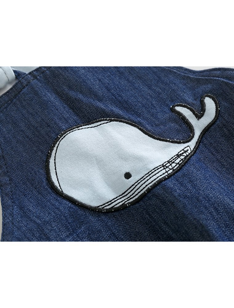 Abolai Cute Baby Boys Clothes Toddler Whale Jeans 12-18month(90#), Light Blue