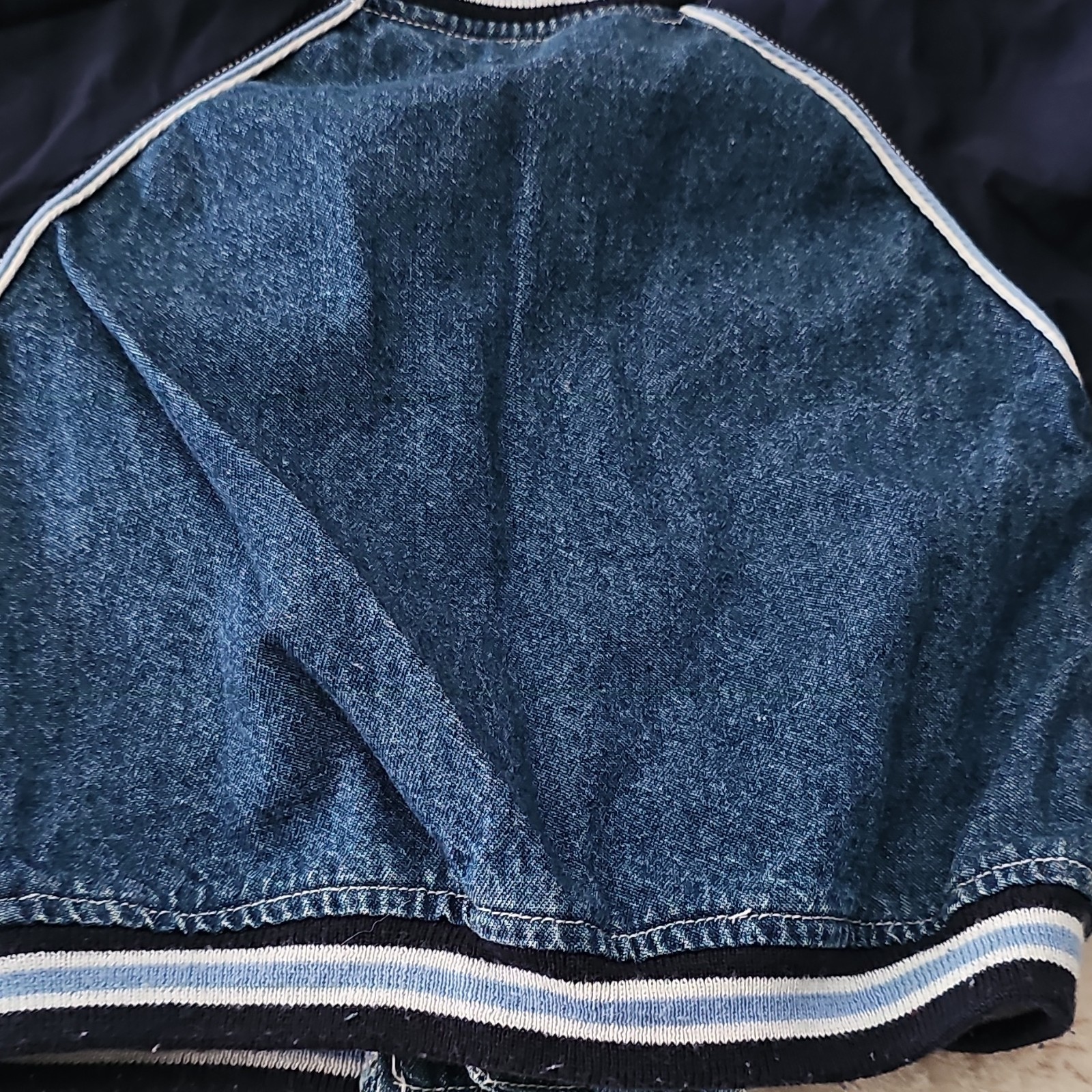 Vintage Baby Denim Jacket & Pants 2-Piece Set Blue/Navy 3-6 Months Cotton Zip