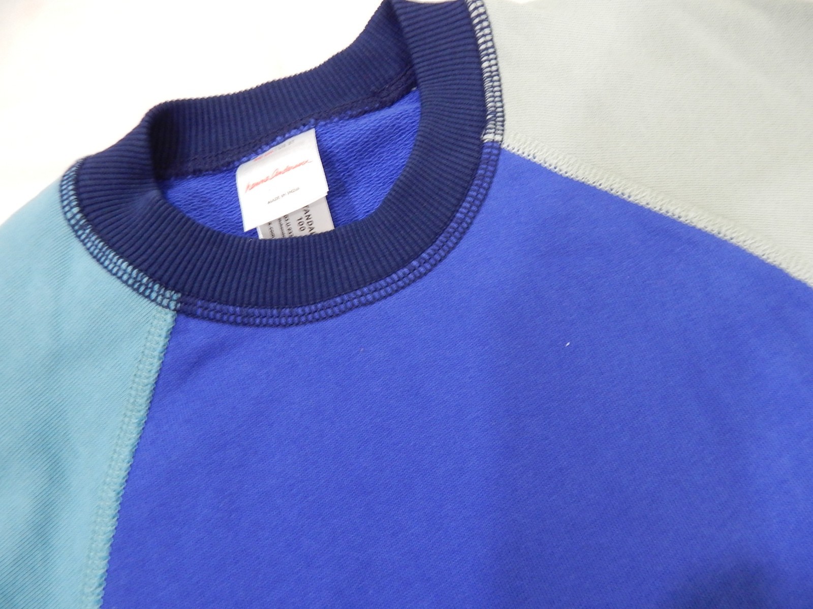 Hanna Andersson Boys 90 cm 3T French Terry Color block Sweat suit Set Outfit BLU