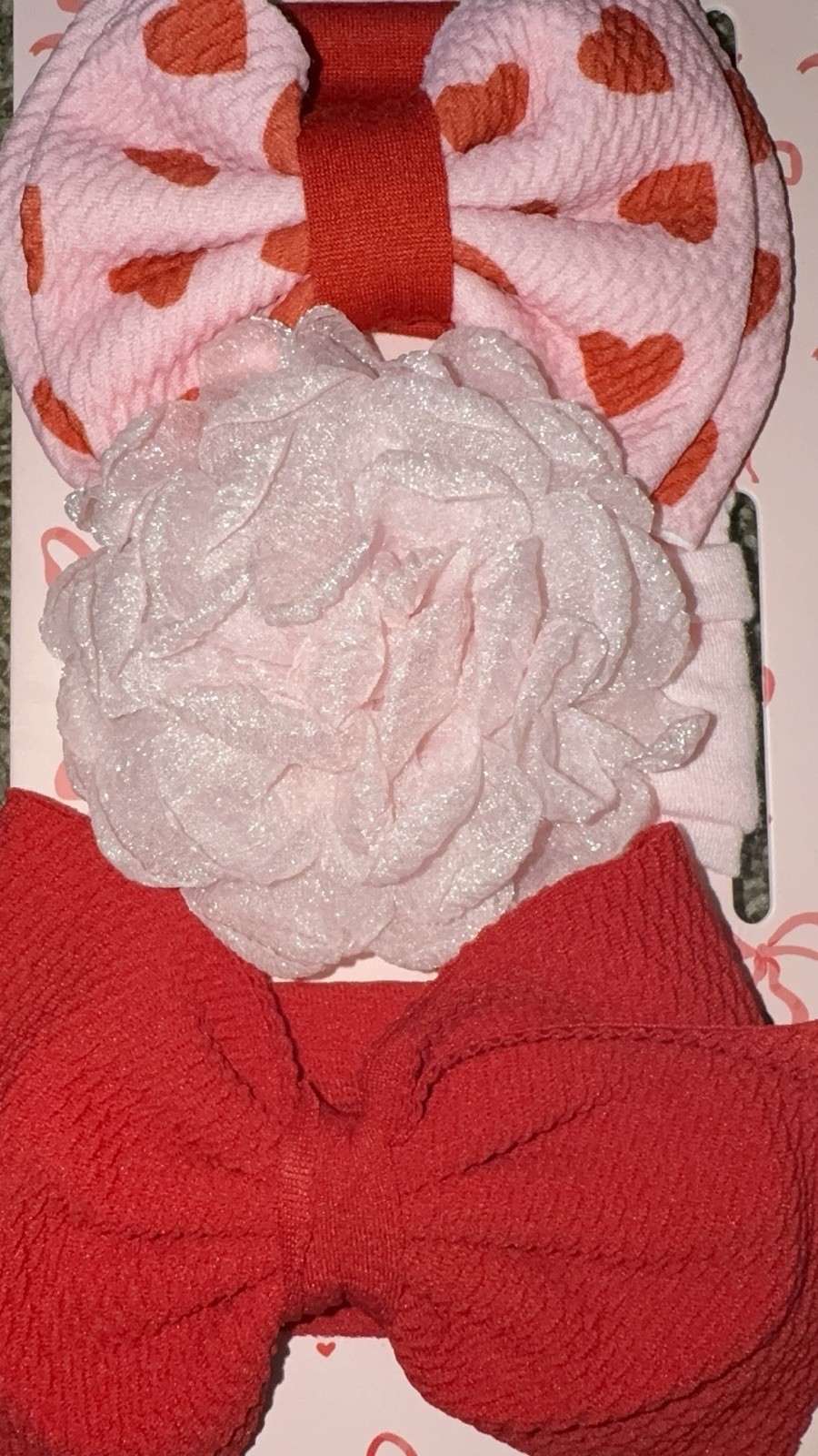 Headbands for Baby Under 3 Years Heart Love Valentine Theme Set of 3 New