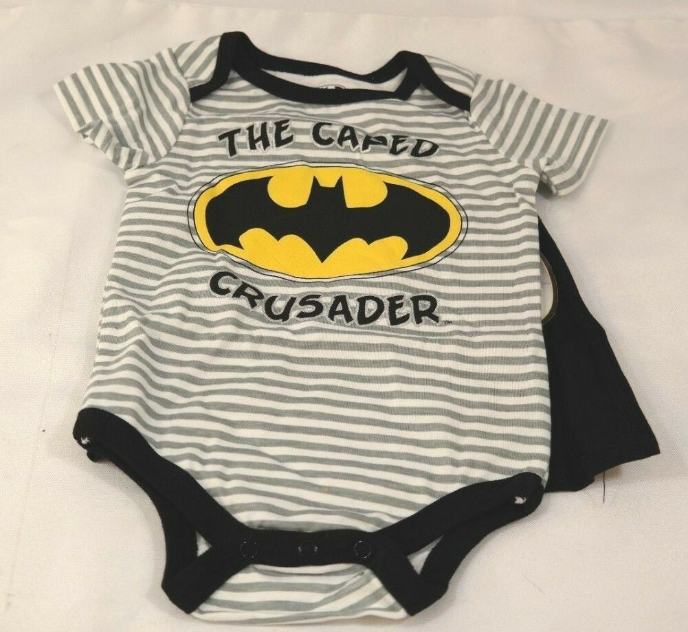 BATMAN – The Caped Crusader INFANT Baby Bodysuit with Cape 6-9 months TF