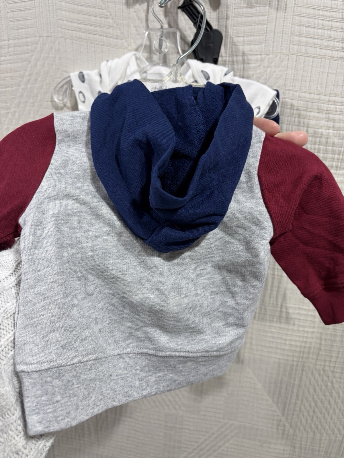 Baby Boys Child Of Mine 3 Piece Football Theme Pant Set 0-3 M