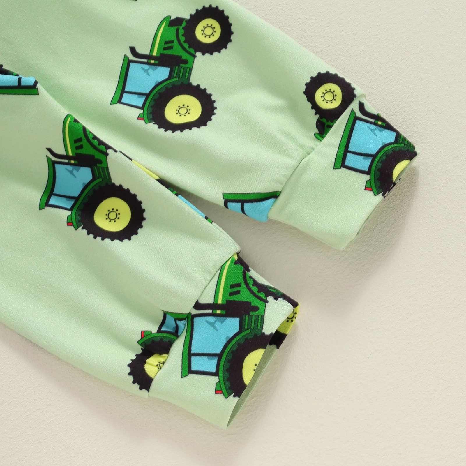 Newborn Baby Boy Tractor Clothes Cotton Funny Letter Bodysuit+Truck Leggings …