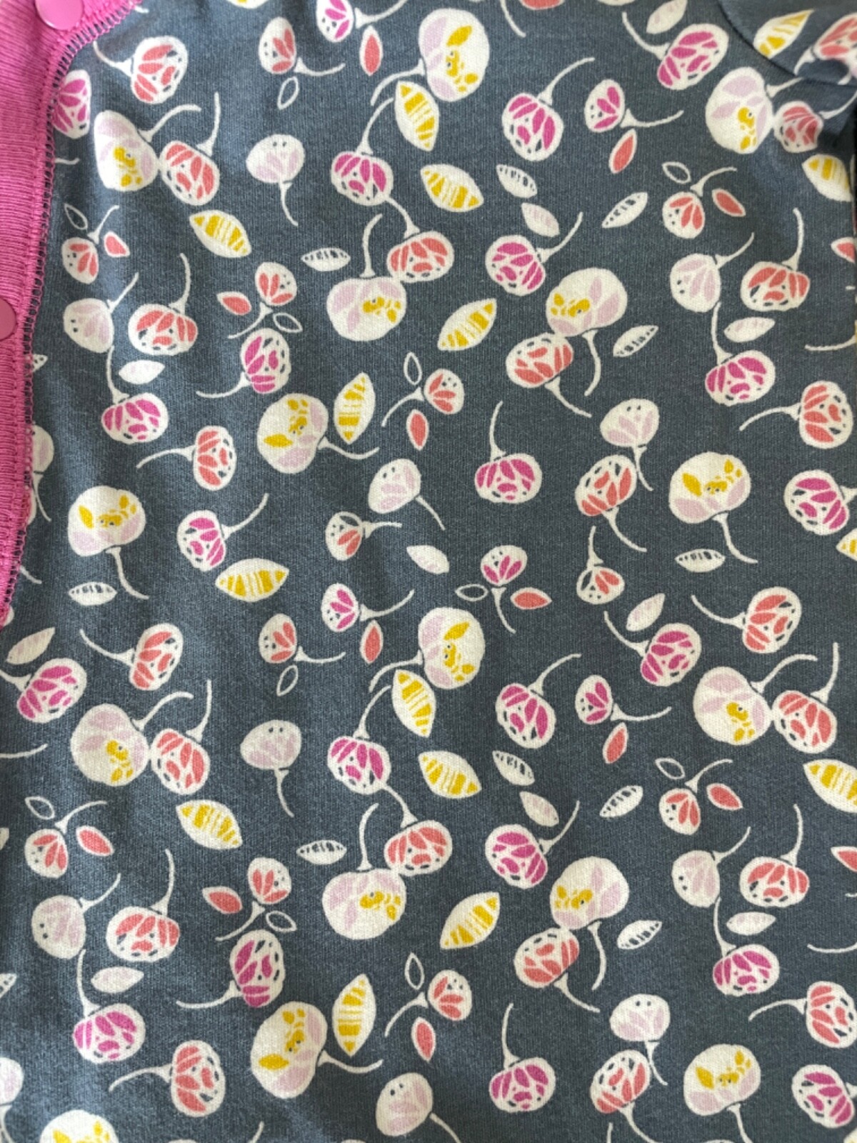 Tea Collection Bodysuit 0-3 Months, Grey/Pink/Yellow, Excellent Condition