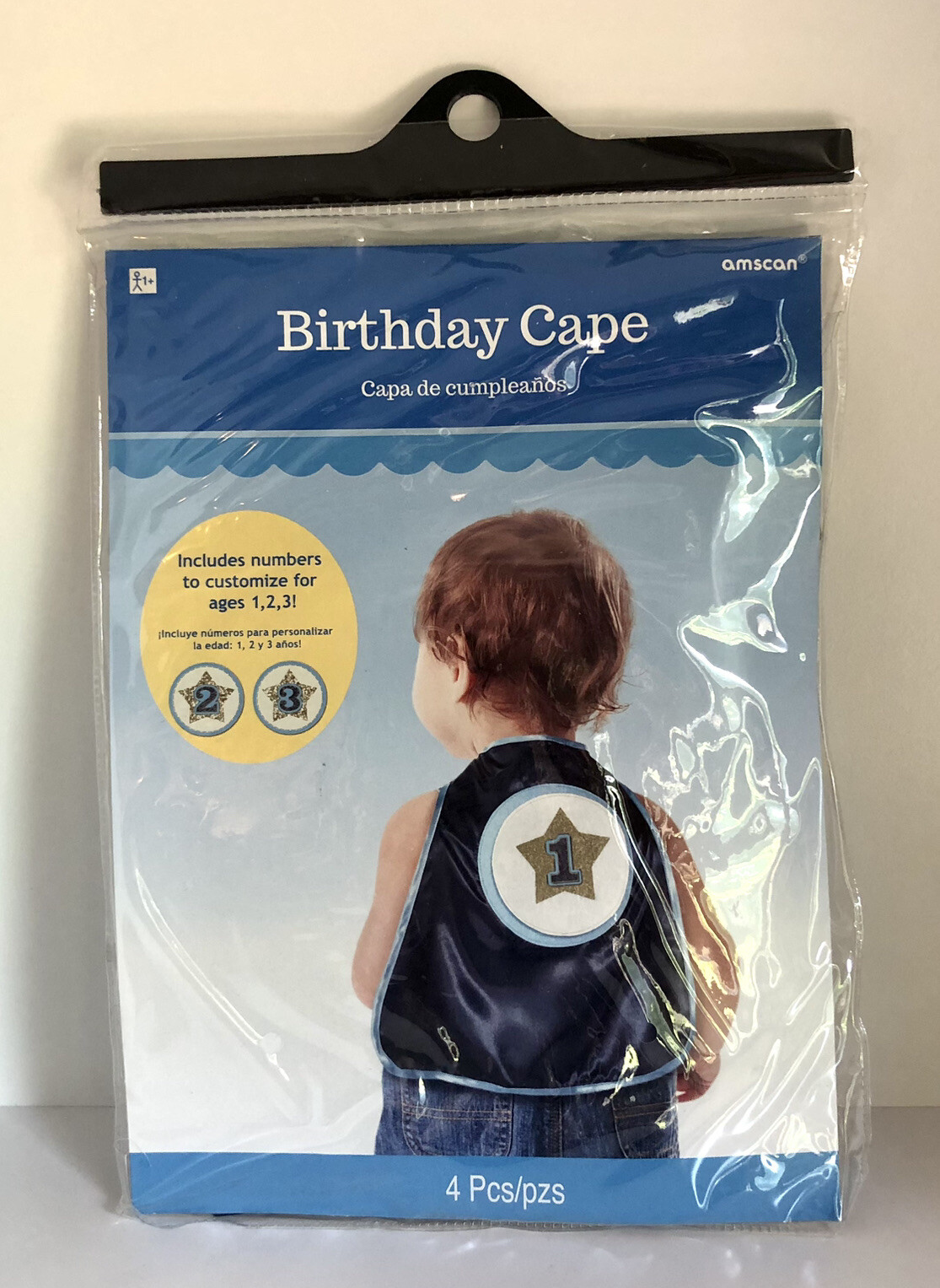 Baby Boy Toddler Happy Birthday Cape Attachable Numbers 1, 2, 3 Years Old NEW