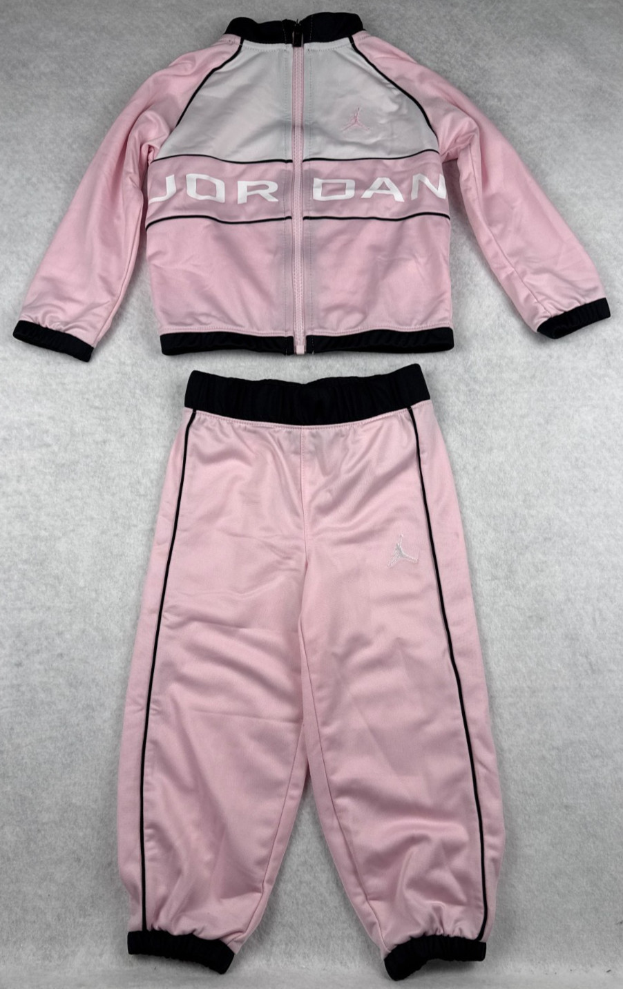 Jordan 18M Girls Pink Tracksuit Set Full Zip Jacket Jogger Pants 2PC NWT