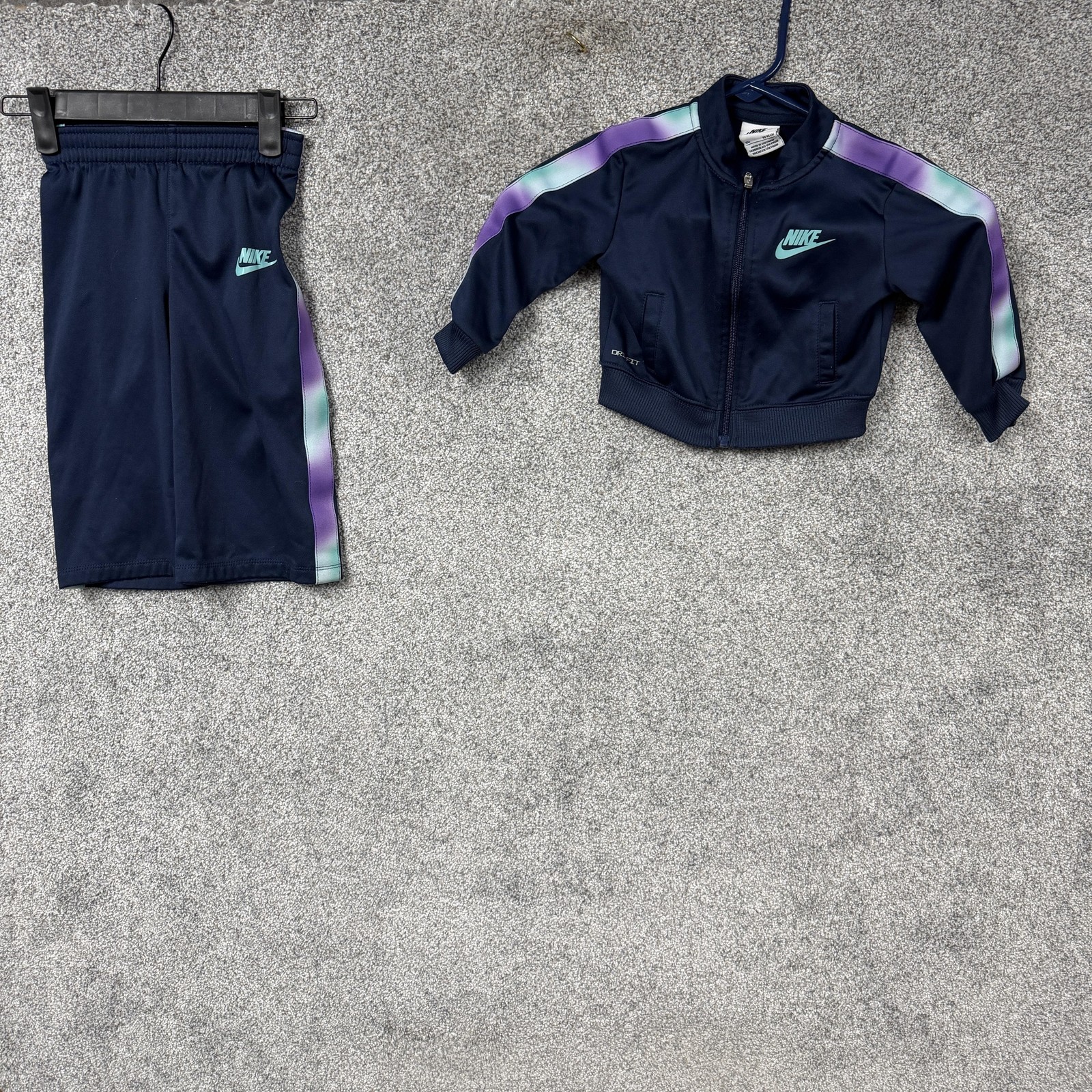 Nike Dri-Fit Track Jacket Shorts Set 18M Sporty Athleisure Streetwear Gorpcore