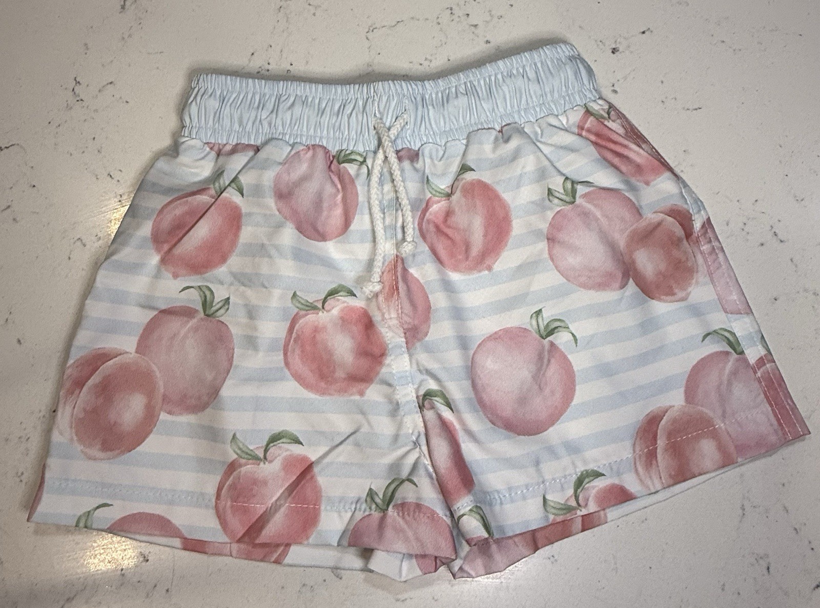 Sal and Pimenta Swim Trunks Blue Peaches Boys Toddler Sz 3T NWOT