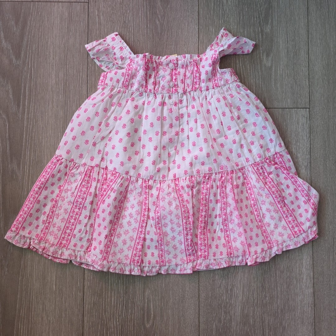 Janie and Jack Serena Williams Girls Floral Dress Size 12-18M Pink