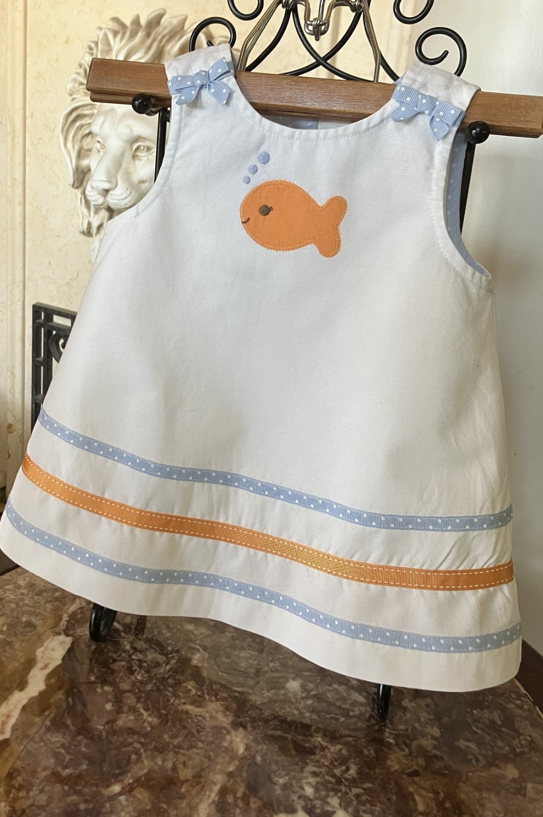 Vtg Gymboree 2010 Little Goldfish big fish summer sun dress 3-6