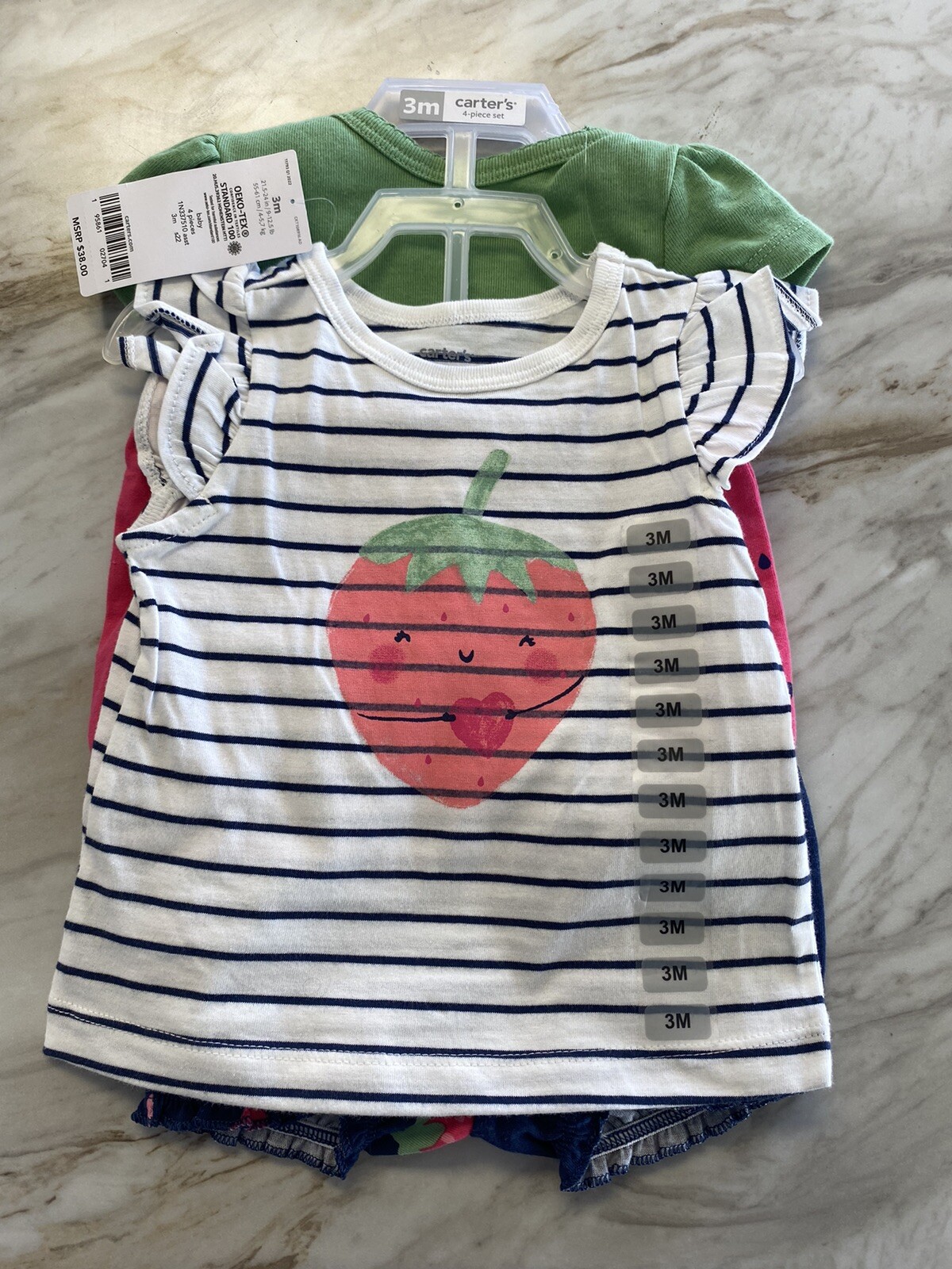 Carter’s Baby girl 4pc set outfits Sizes Available 3 M ,6M, 9M ,12M