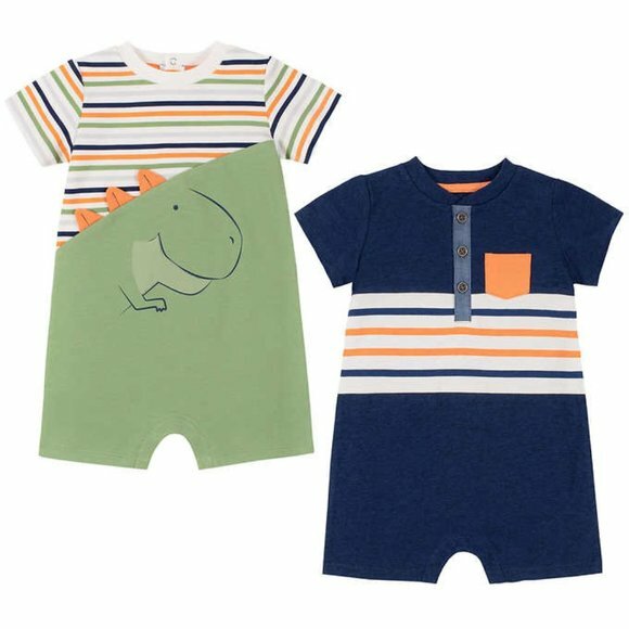 Kids Headquarters ~ Two (2) Piece Romper Set ~ Dinosaurs ~ 6 Months