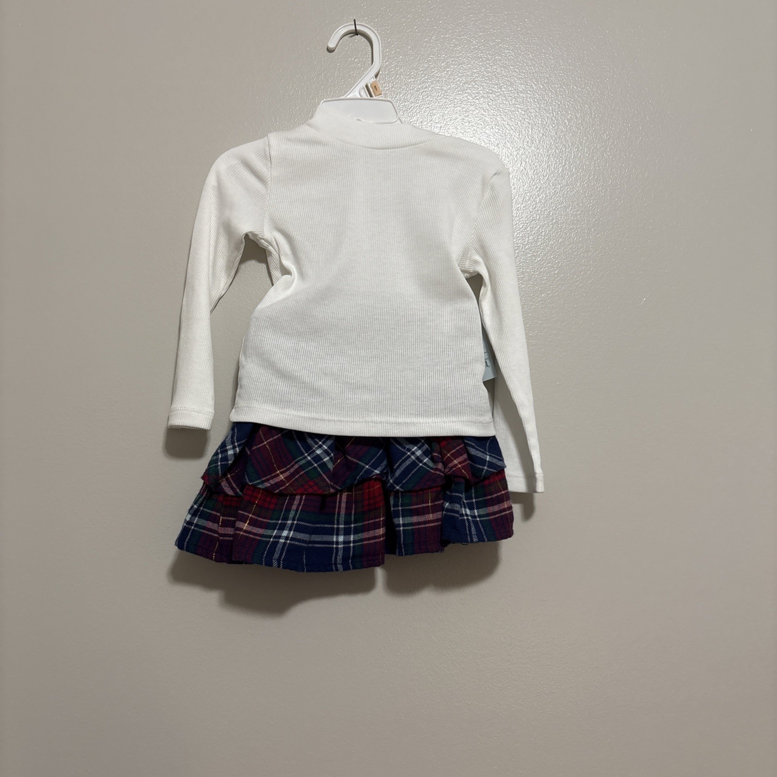 girls skirt set 2T plaid new tags