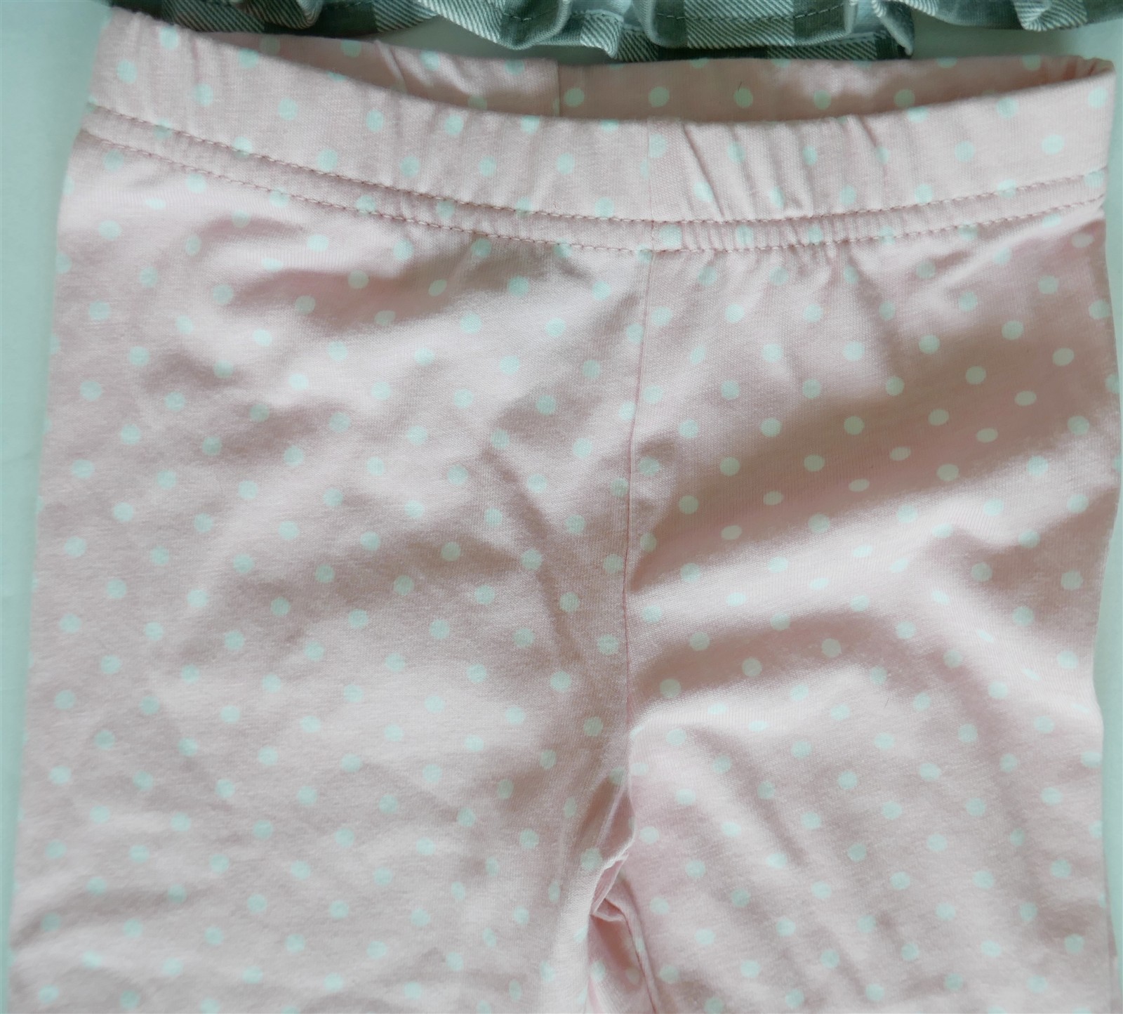 NWT Rare Editions SET Pink Poodle Fifi Gray Check Tunic+Polka Dot Pants 18 mo