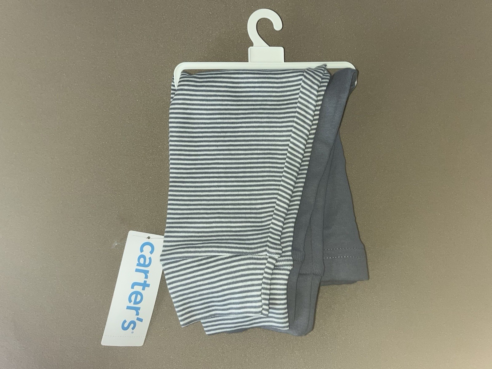 Carter’s Unisex Baby 100% Cotton Set Of TWO Pairs Of Cuffed Pants, New With Tags