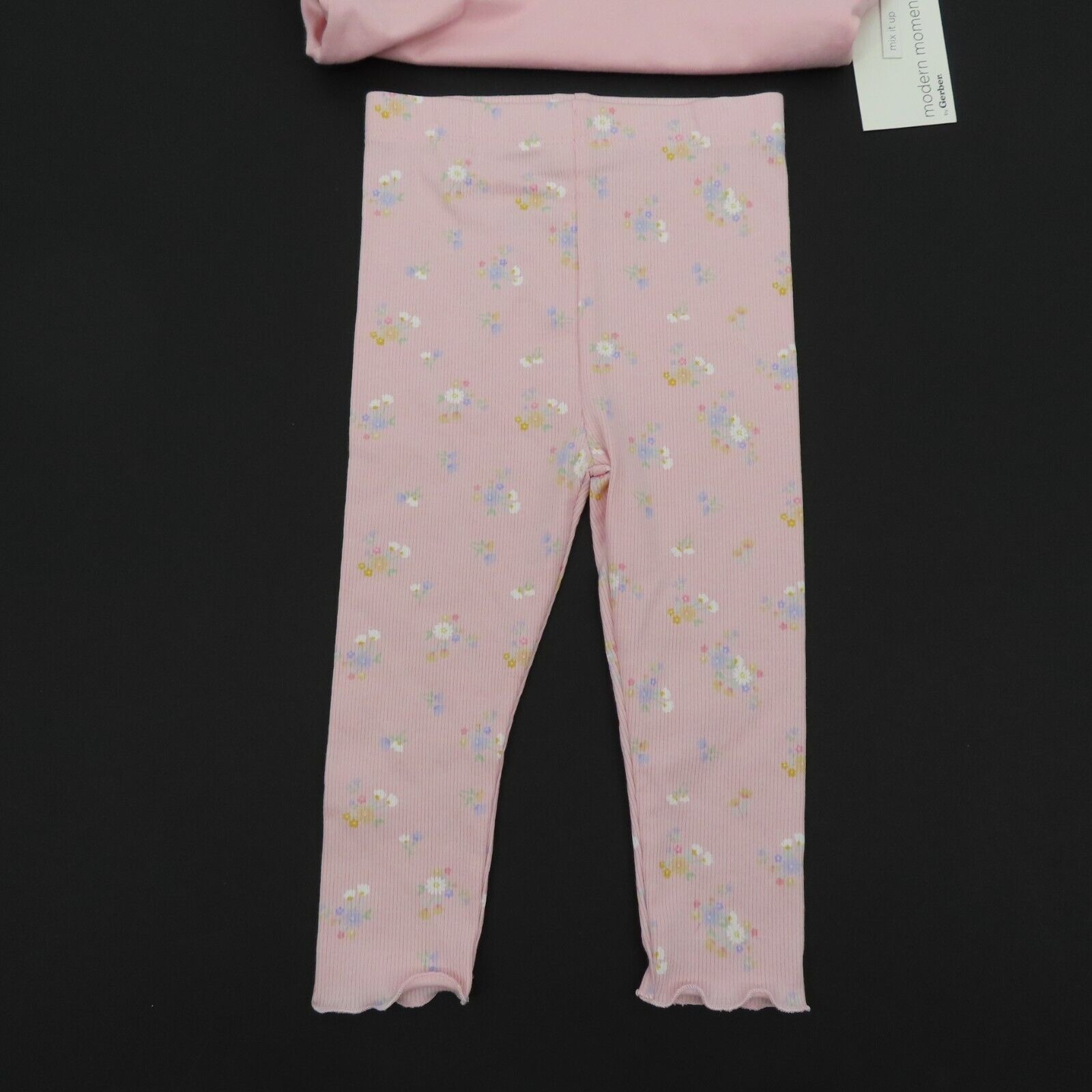 Modern Moments by Gerber 24M Baby Girls Pink Floral Flower Shirt Pants Set NEW