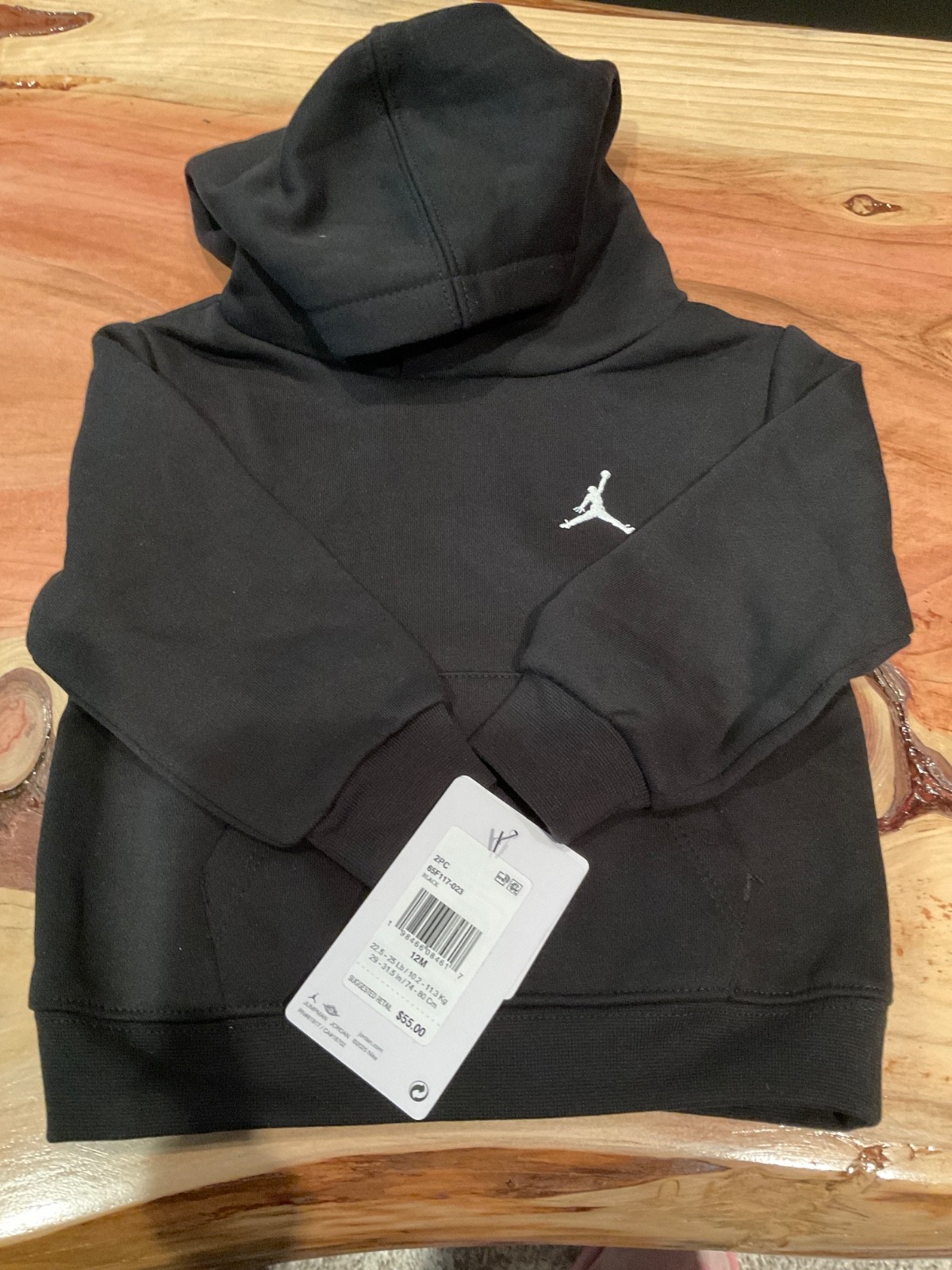 Jordan 24 Months Black Hoodie & Sweatpants 2 Piece Sweatsuit Set 24M Nike $55