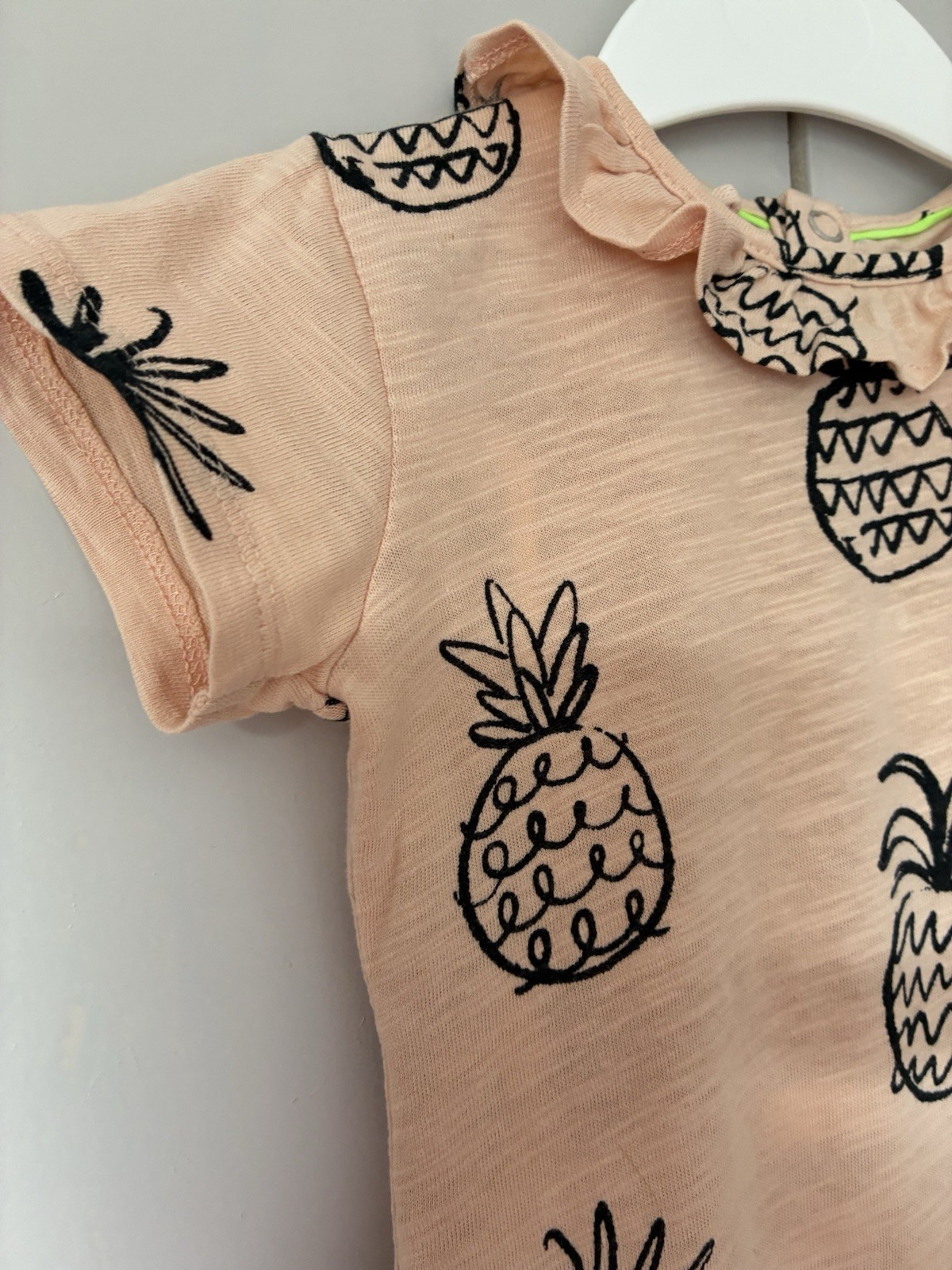Jersey Shortie Romper Age 3-6 months Pineapple Print & Ruffle Next Myleene Klass