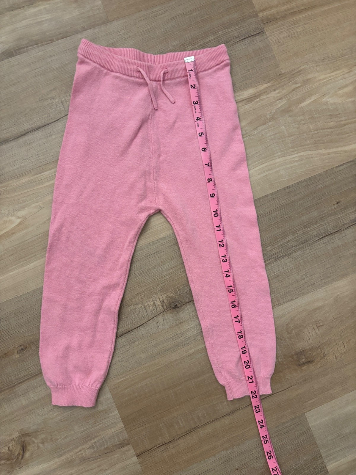 H&M 2 Piece Knit Set Pink 4T Kids Toddler Ribbed Sweater Drawstring Jogger Pants