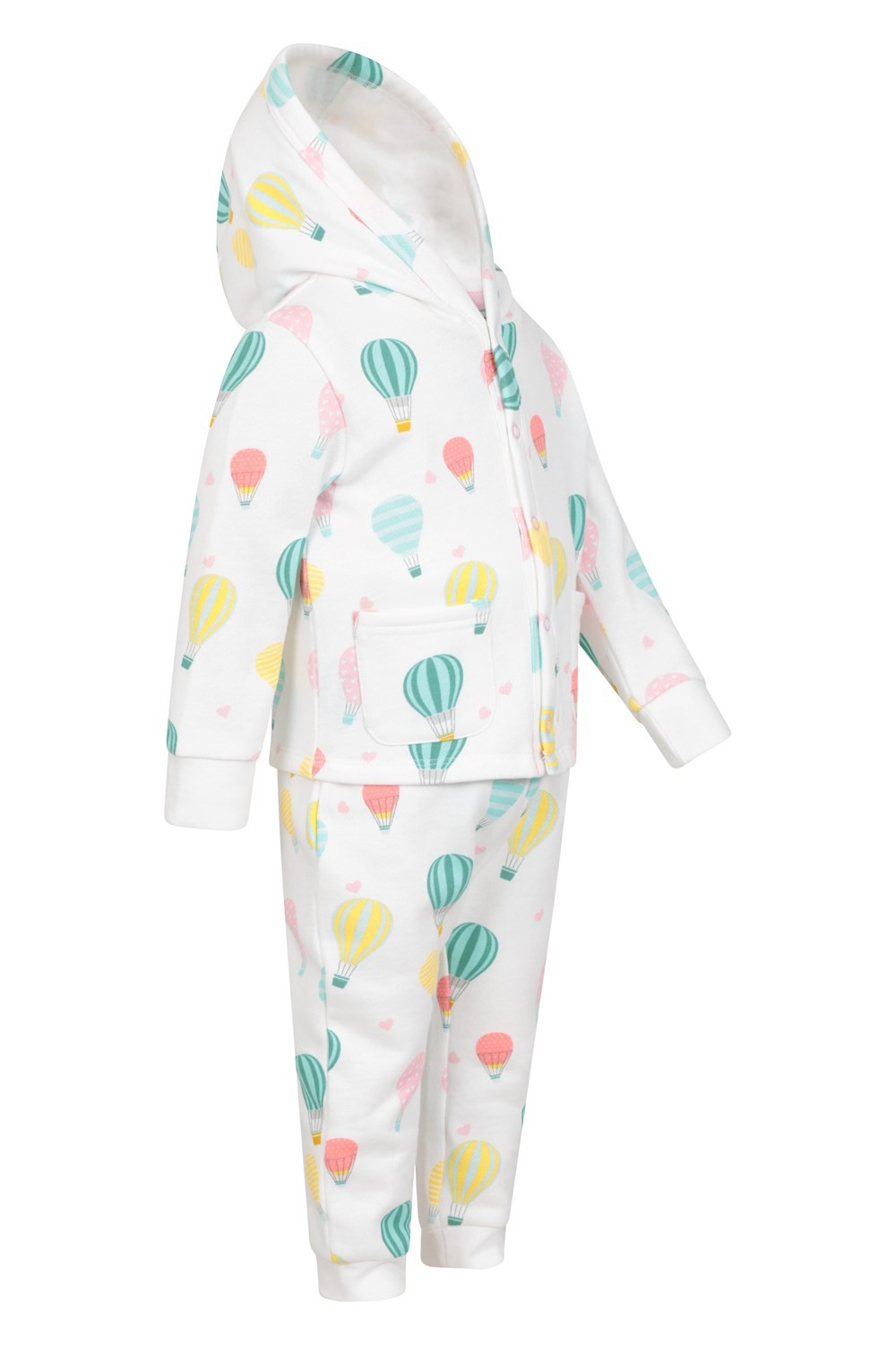 Mountain Warehouse Girls Popper Set Baby Elastic Waist Joggers Cosy Soft Hoodie