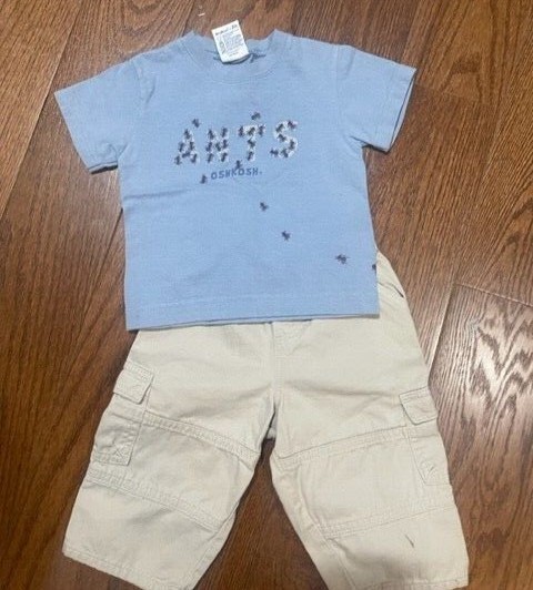 OshKosh Baby Toddler Outfit Ants Bugs Shirt Pants – 12 months