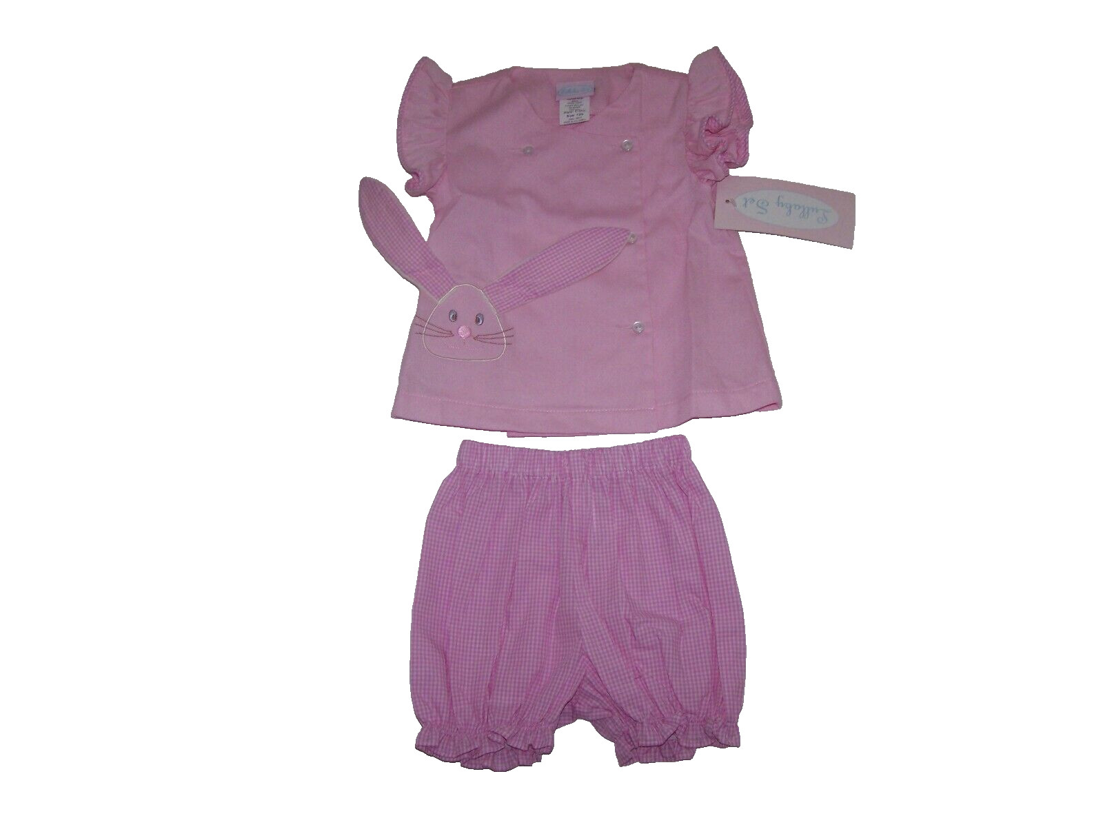 Lullaby Set Boutique Girls Bunny Set Short Sleeve Top Pink Size 12M NWT