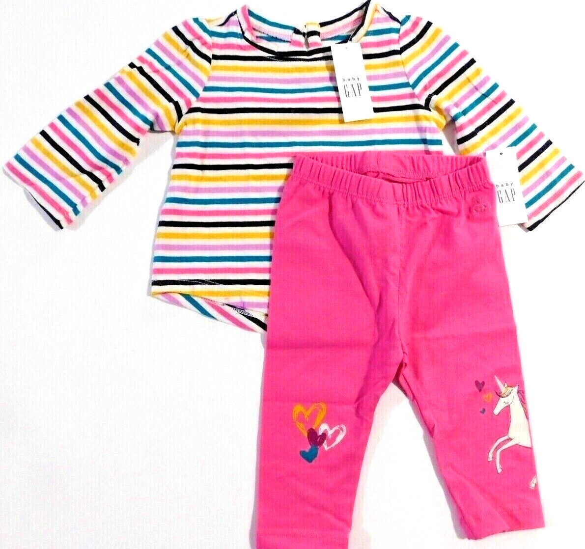 Gap Baby Girl T-Shirt & Leggings Multicolor Size 3-6M 6-12M 12-18M 18-24M NEW