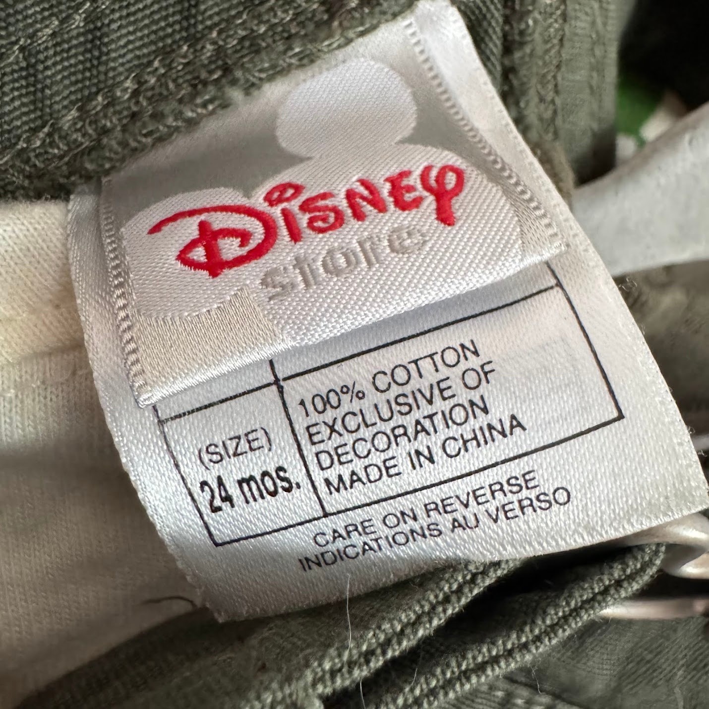 Vintage Disney Store Winnie the Pooh Green Embroidered Overalls Tigger 24M NEW