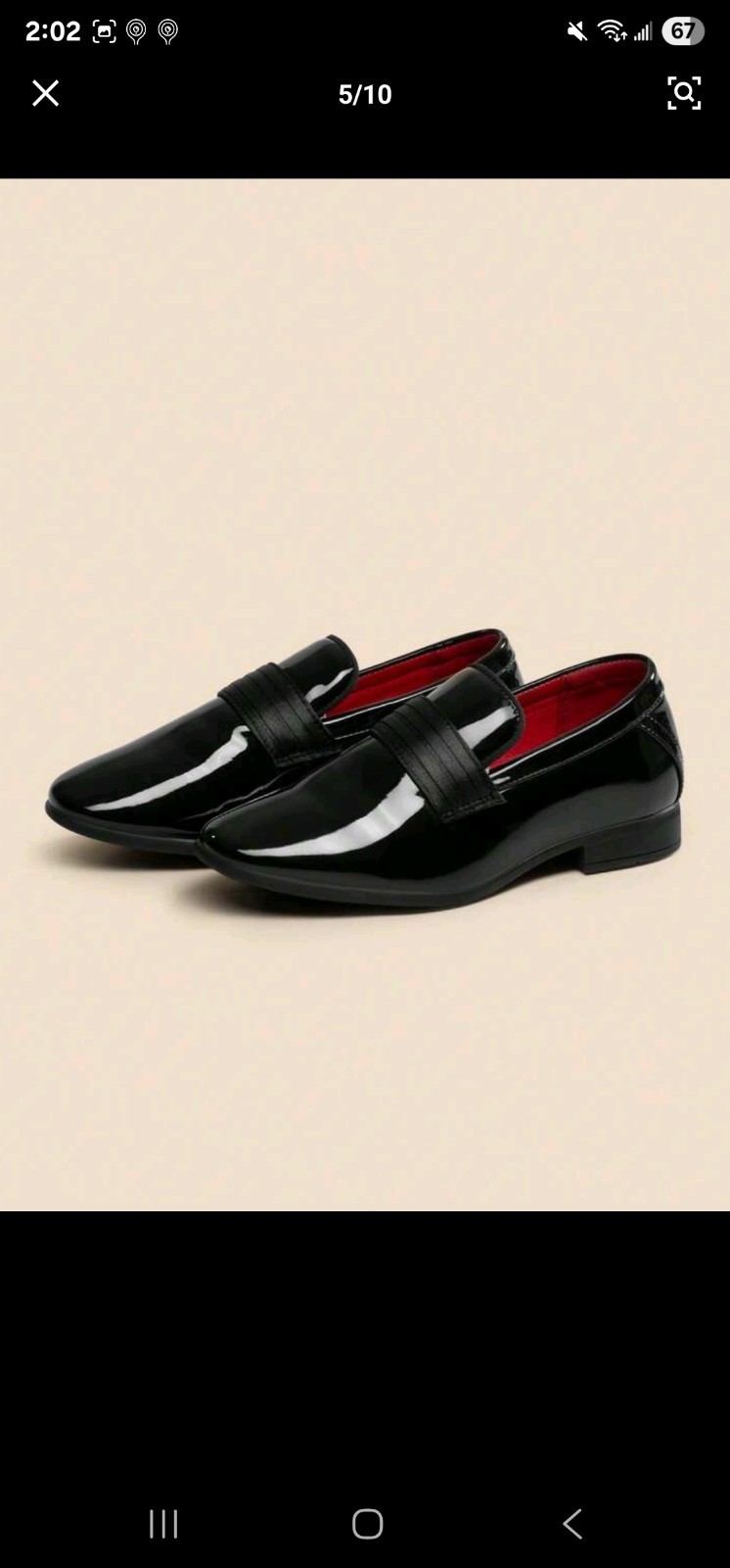 Boy Dress Tuxedo Shoes Kid Party Wear Formal Wedding Black Size 11 US