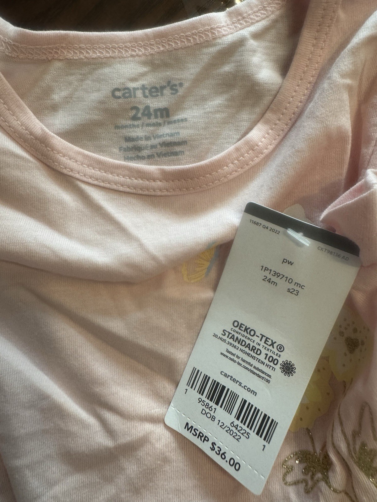 Carters Baby Girls Dress Floral Tee Top With Tulle Pastel Skirt Sz 24 Months