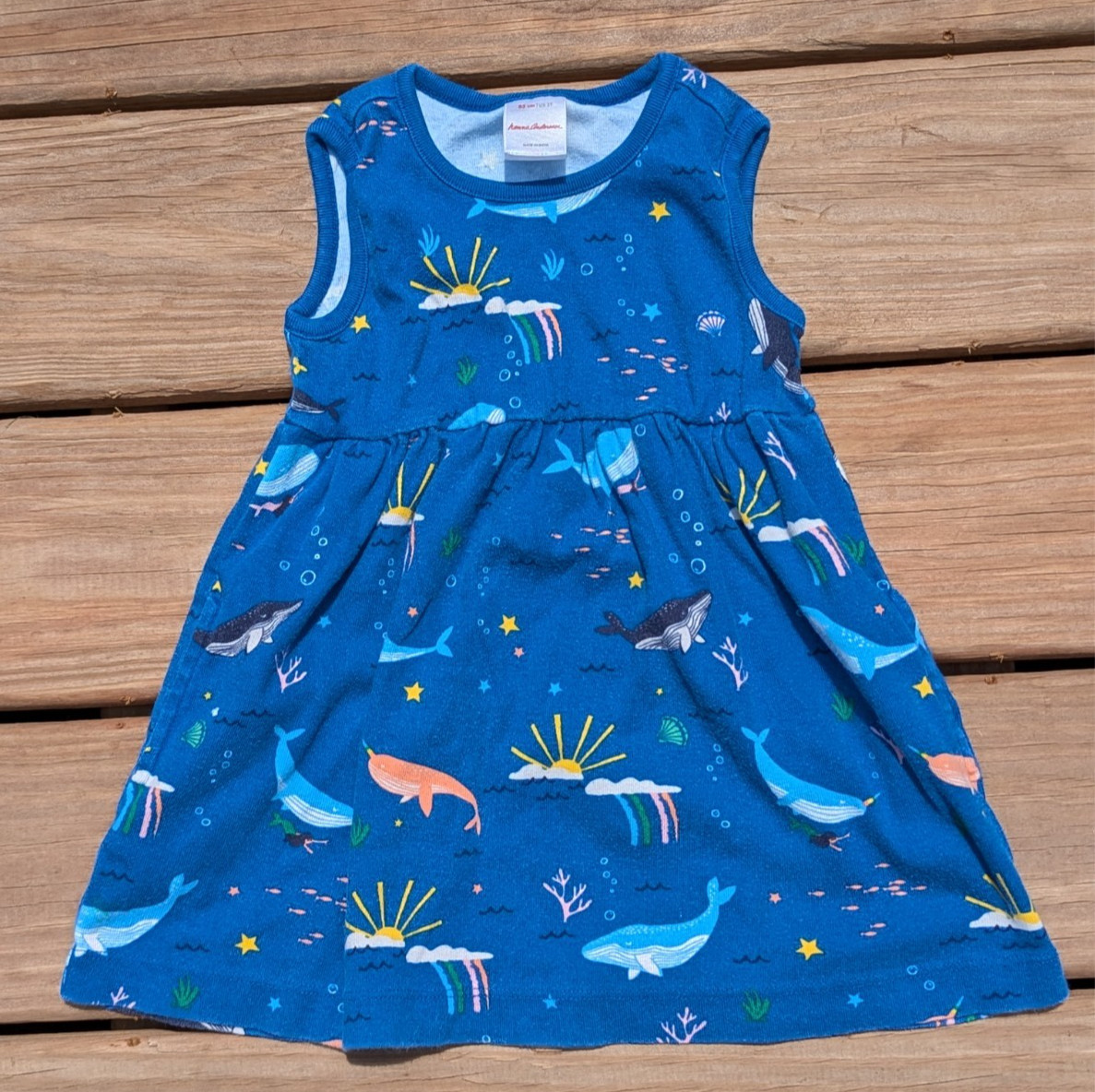 Girls Size 2t (85cm) Hanna Andersson Dress – Sea life Ocean Animals