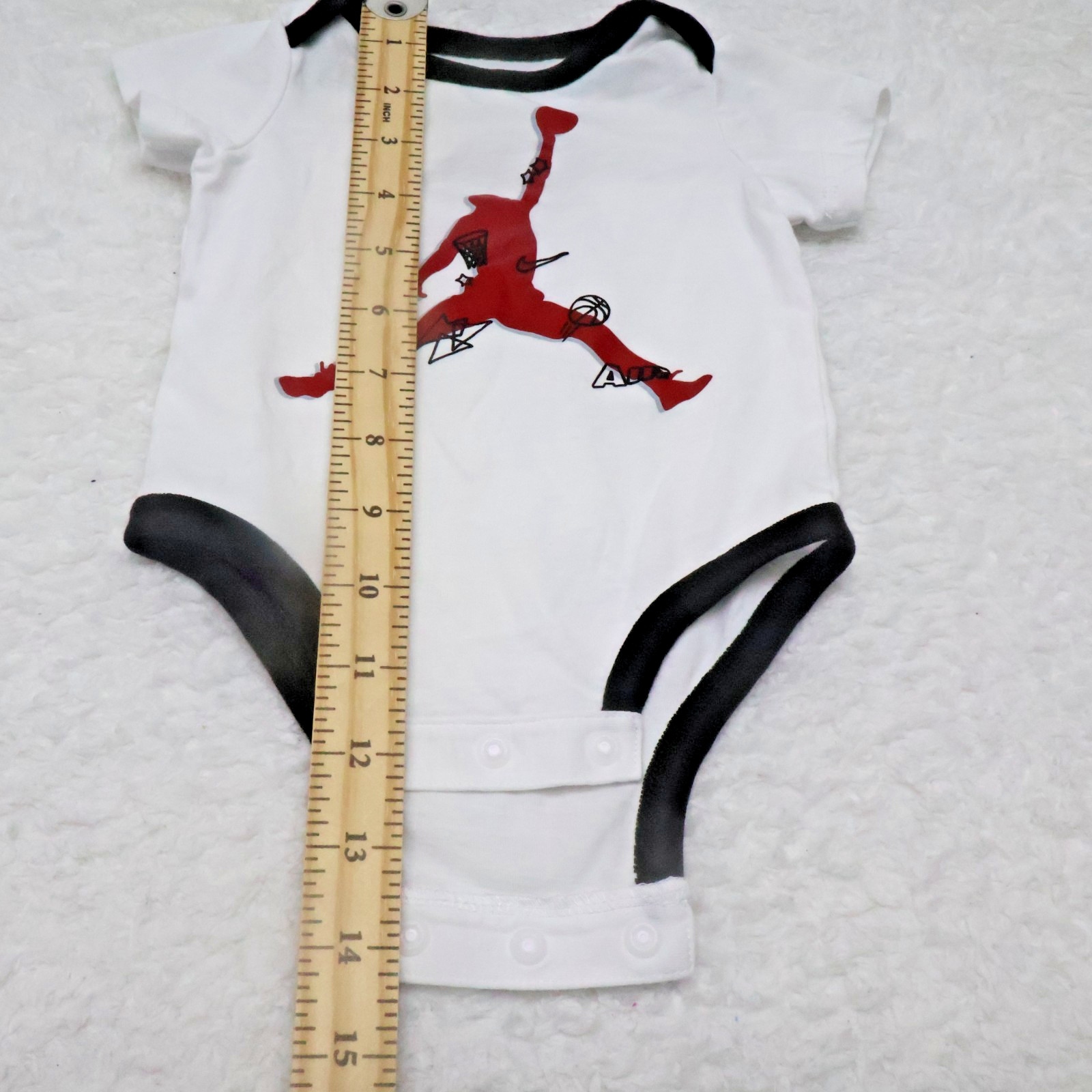 Jordan Baby Bodysuit 3M White Black Jumpman Infant One Piece 0-3 Months